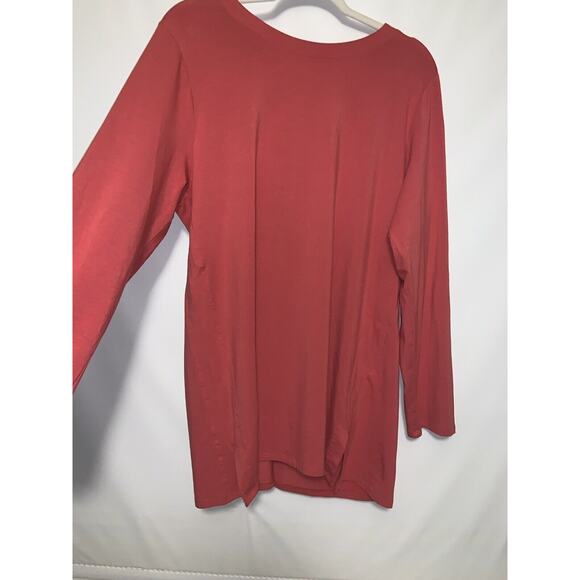 J.Jill Coral/ Pink Luxe Supima Forward Seam Tunic Size Extra Large - Picture 1 of 6